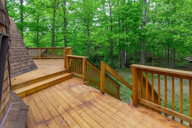 view of wooden deck