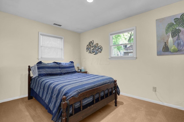 bedroom featuring carpet flooring