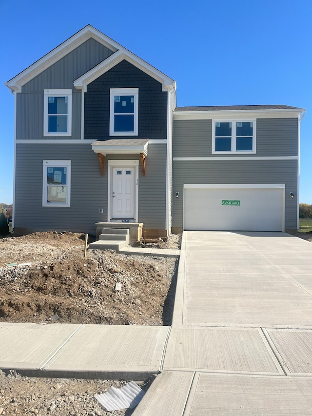 view of front of house featuring a garage