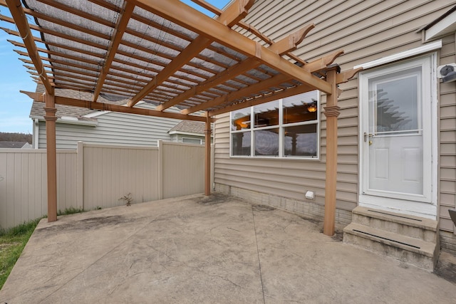 view of patio / terrace with a pergola