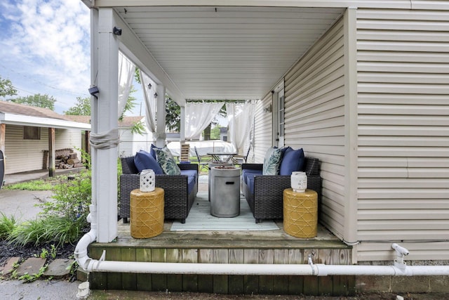 exterior space with covered porch