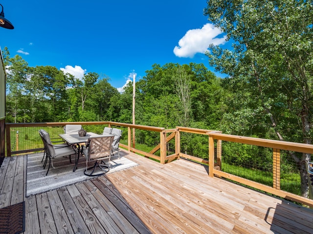 view of wooden deck