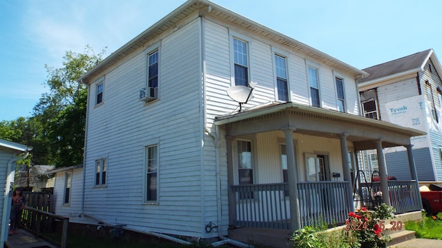 exterior space with covered porch