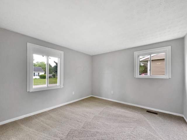 view of carpeted spare room