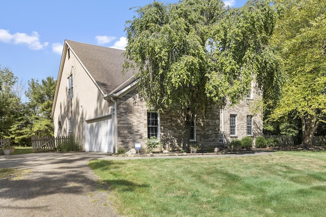 view of front of house with a front yard