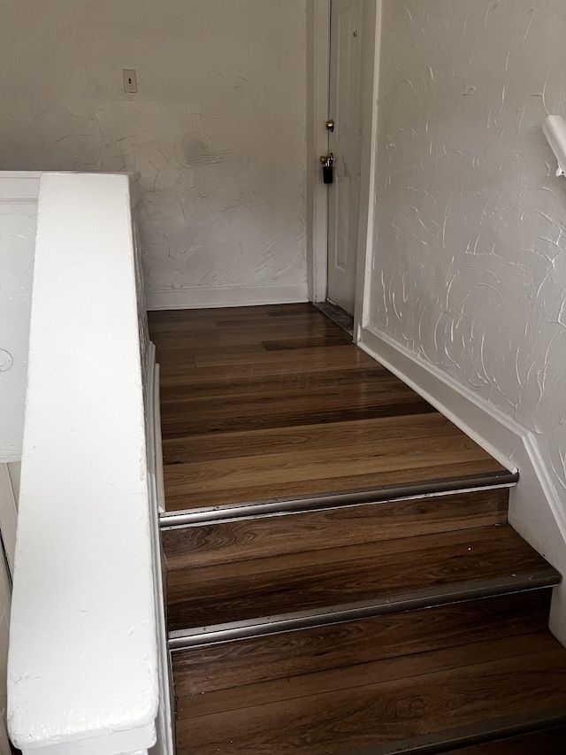 1001 Lilley Ave, Columbus, OH 43206 - stairway featuring hardwood / wood-style flooring