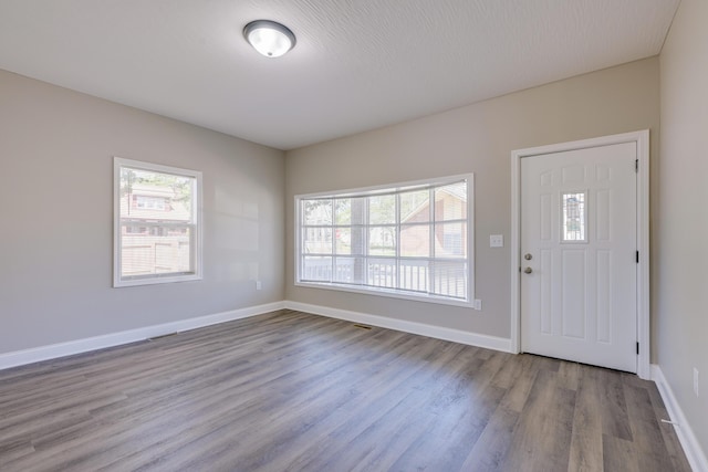 entryway with light wood-type flooring