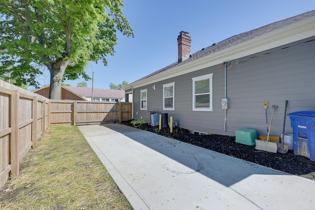 back of property with a patio area