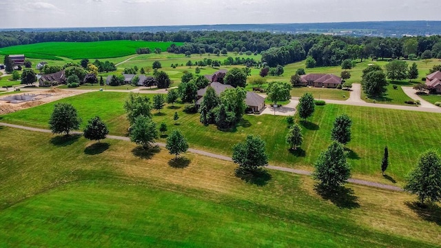 drone / aerial view with a rural view