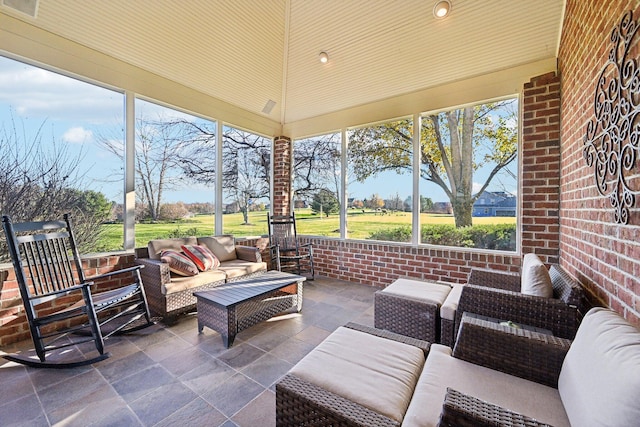 exterior space with outdoor lounge area