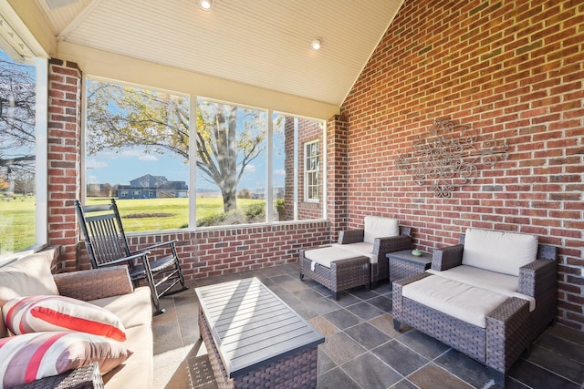 view of patio featuring outdoor lounge area