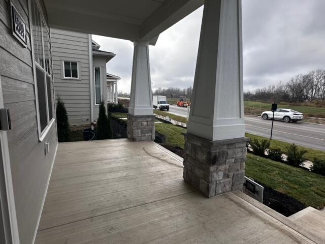 deck featuring covered porch