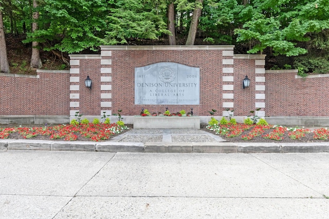 view of community sign