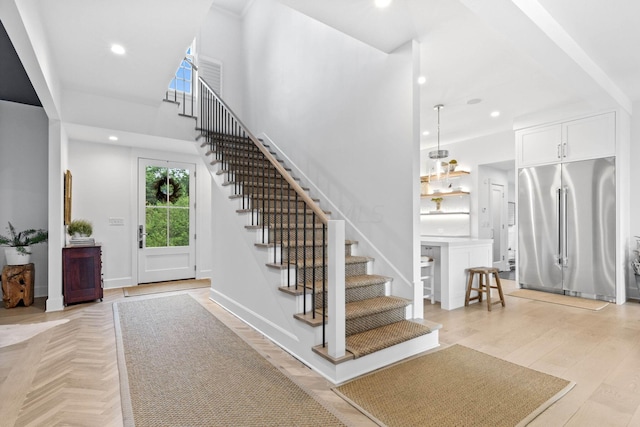 entryway featuring light hardwood / wood-style floors