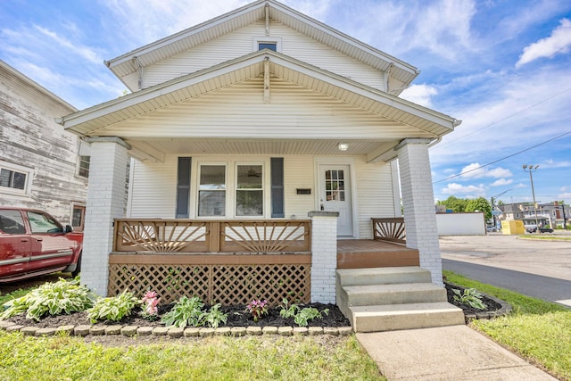 bungalow-style house with a porch