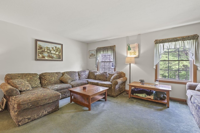 view of carpeted living room