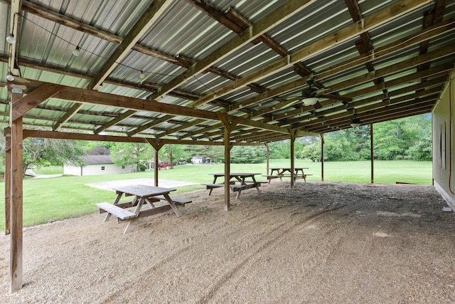 view of home's community with a lawn