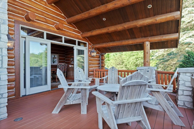 view of wooden deck