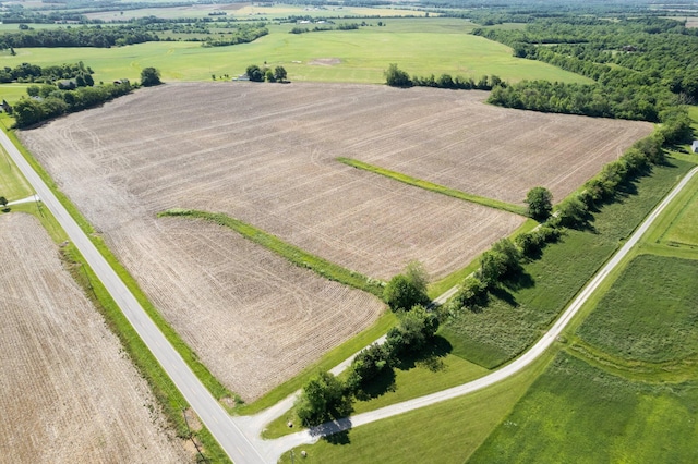 bird's eye view with a rural view