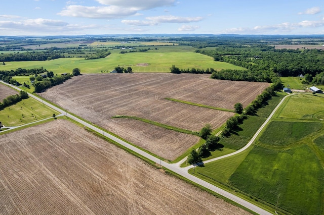 bird's eye view with a rural view