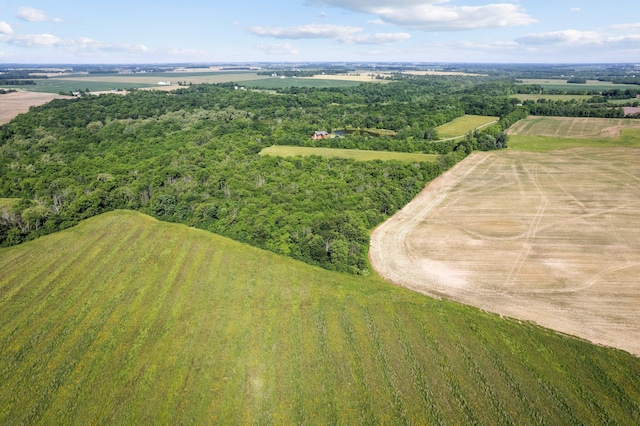 aerial view featuring a rural view