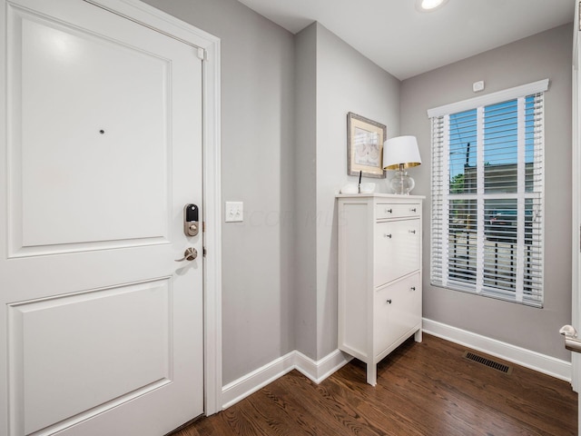 interior space featuring dark hardwood / wood-style floors