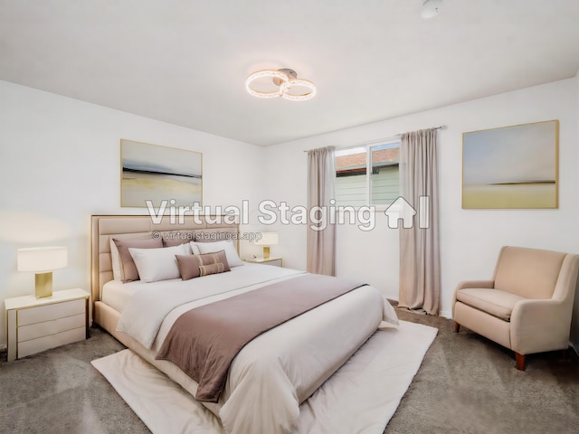 view of carpeted bedroom