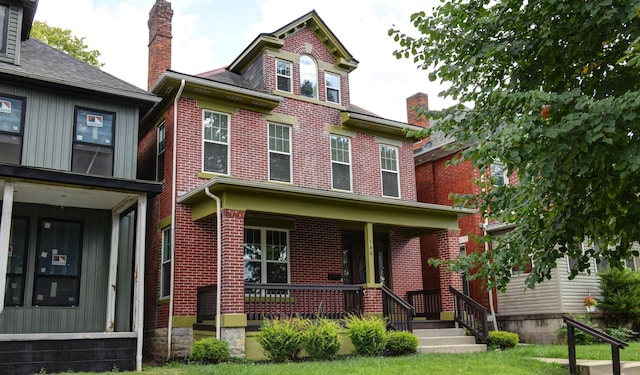 view of front of house with covered porch