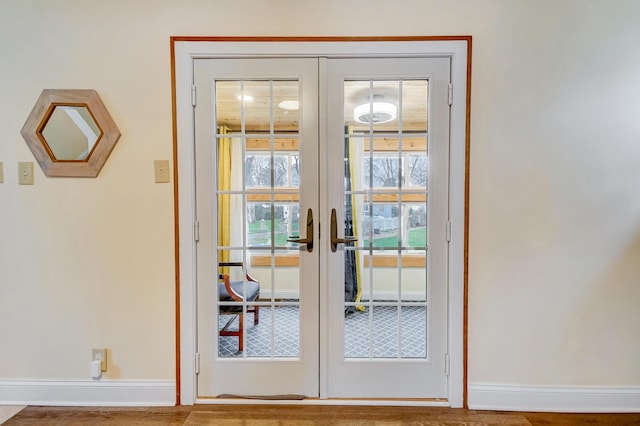 entryway with french doors