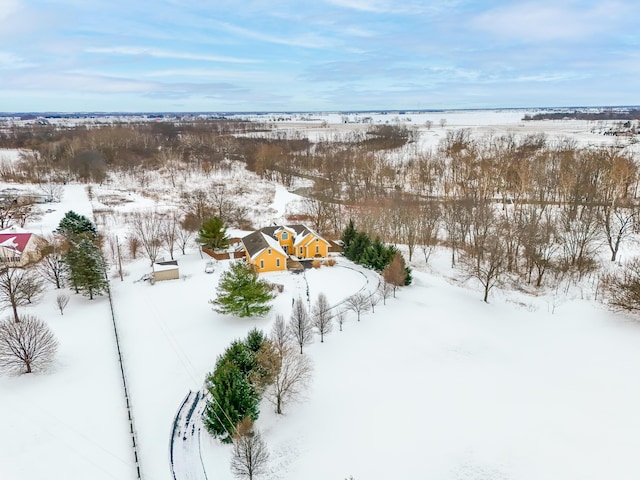 view of snowy aerial view