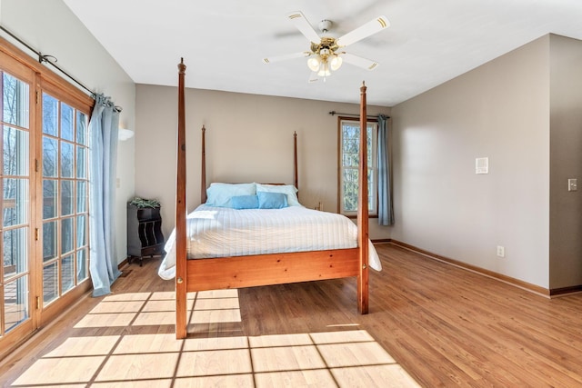 bedroom featuring light hardwood / wood-style flooring