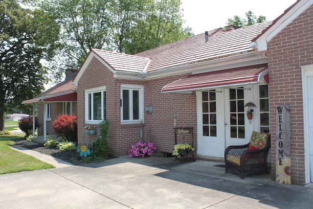 exterior space with french doors