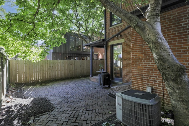 view of patio / terrace with central AC unit