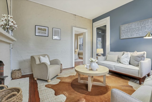 living room featuring wood-type flooring