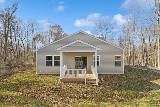 view of front of house with covered porch