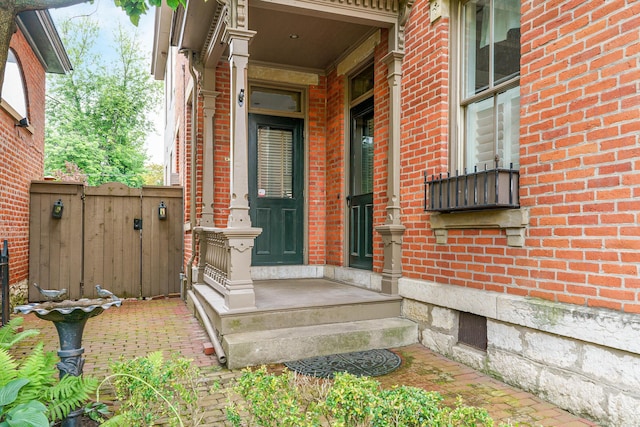 37 Stewart Ave, Columbus, OH 43206 - property entrance featuring brick siding and a gate