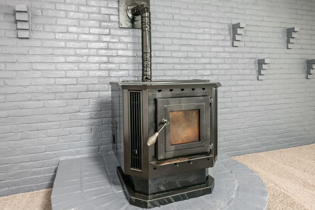 details with a wood stove