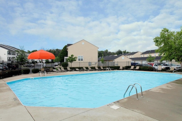 view of pool with a patio