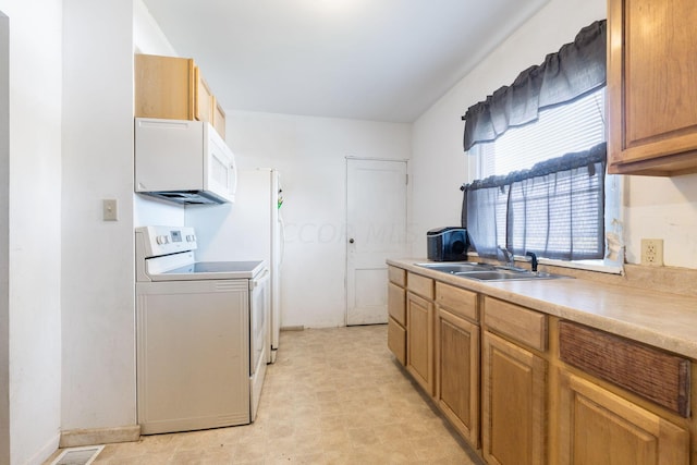 kitchen featuring stove and sink