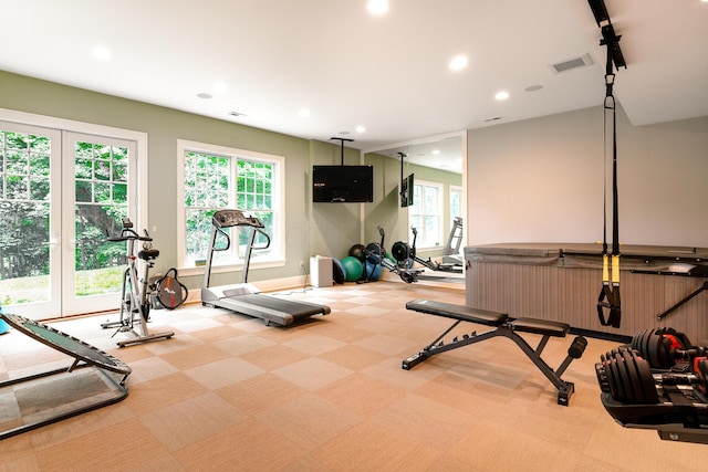 view of exercise room