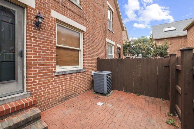 view of patio featuring central AC unit