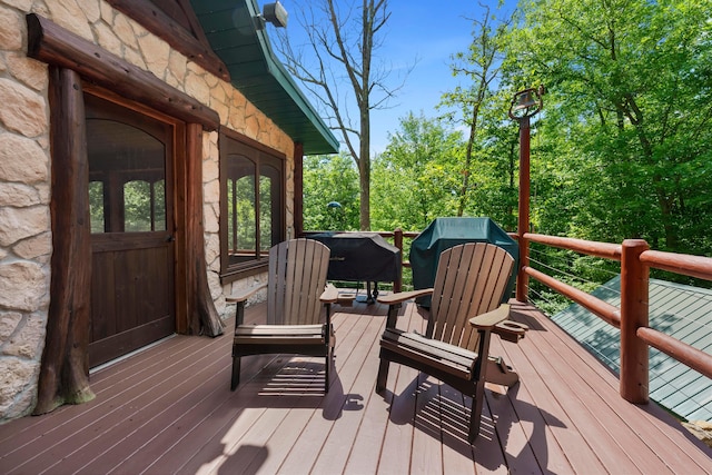 view of wooden deck