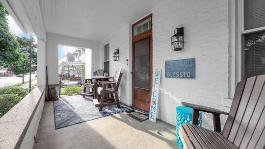 view of patio with a porch