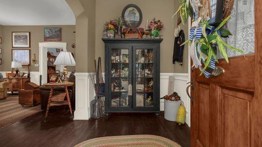 interior space featuring dark hardwood / wood-style flooring