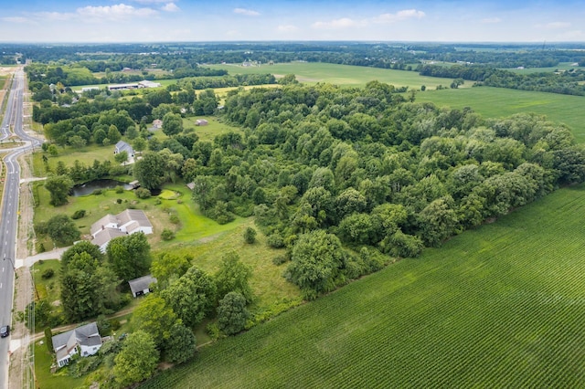 drone / aerial view with a rural view