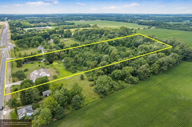 drone / aerial view featuring a rural view