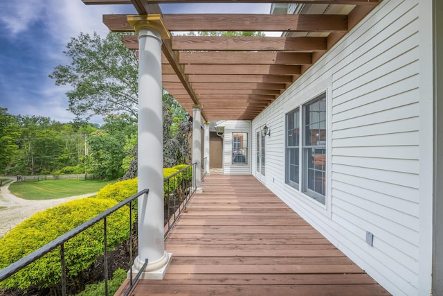 view of wooden terrace