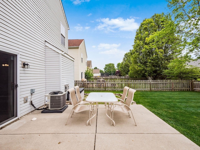 2124 Ripple Rd, Hilliard, OH 43026 - view of patio with central AC and outdoor dining space