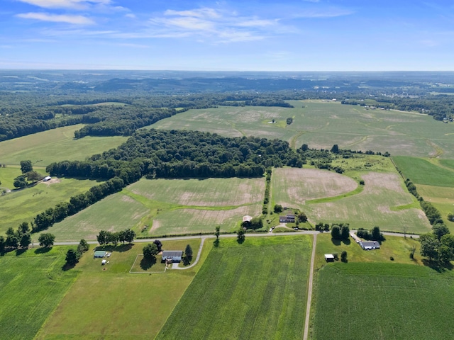 bird's eye view with a rural view