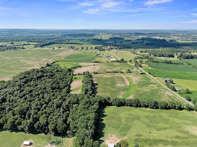 drone / aerial view featuring a rural view